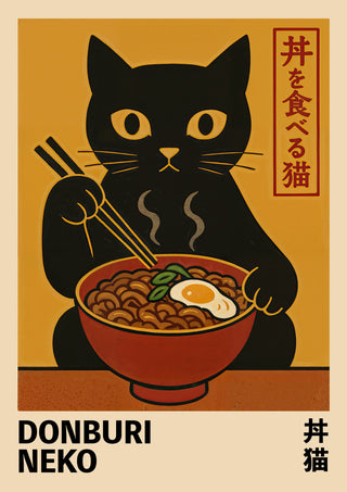 Donburi Neko print