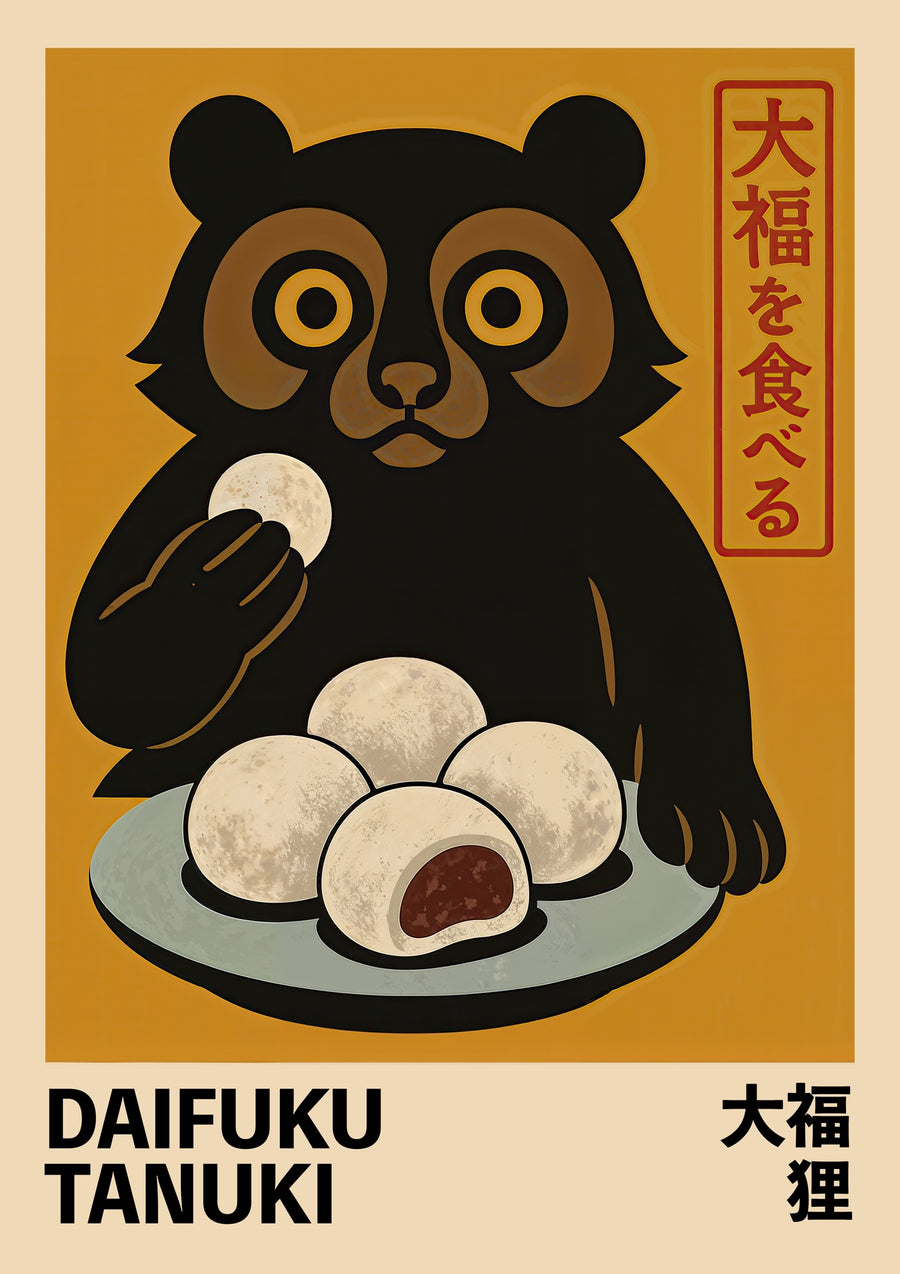 Daifuku Tanuki - Print Only frame