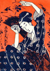 Geisha with Fan print