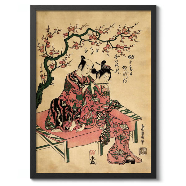 Man and a Woman under a Japanese Apricot Tree