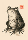Sitting Frog print
