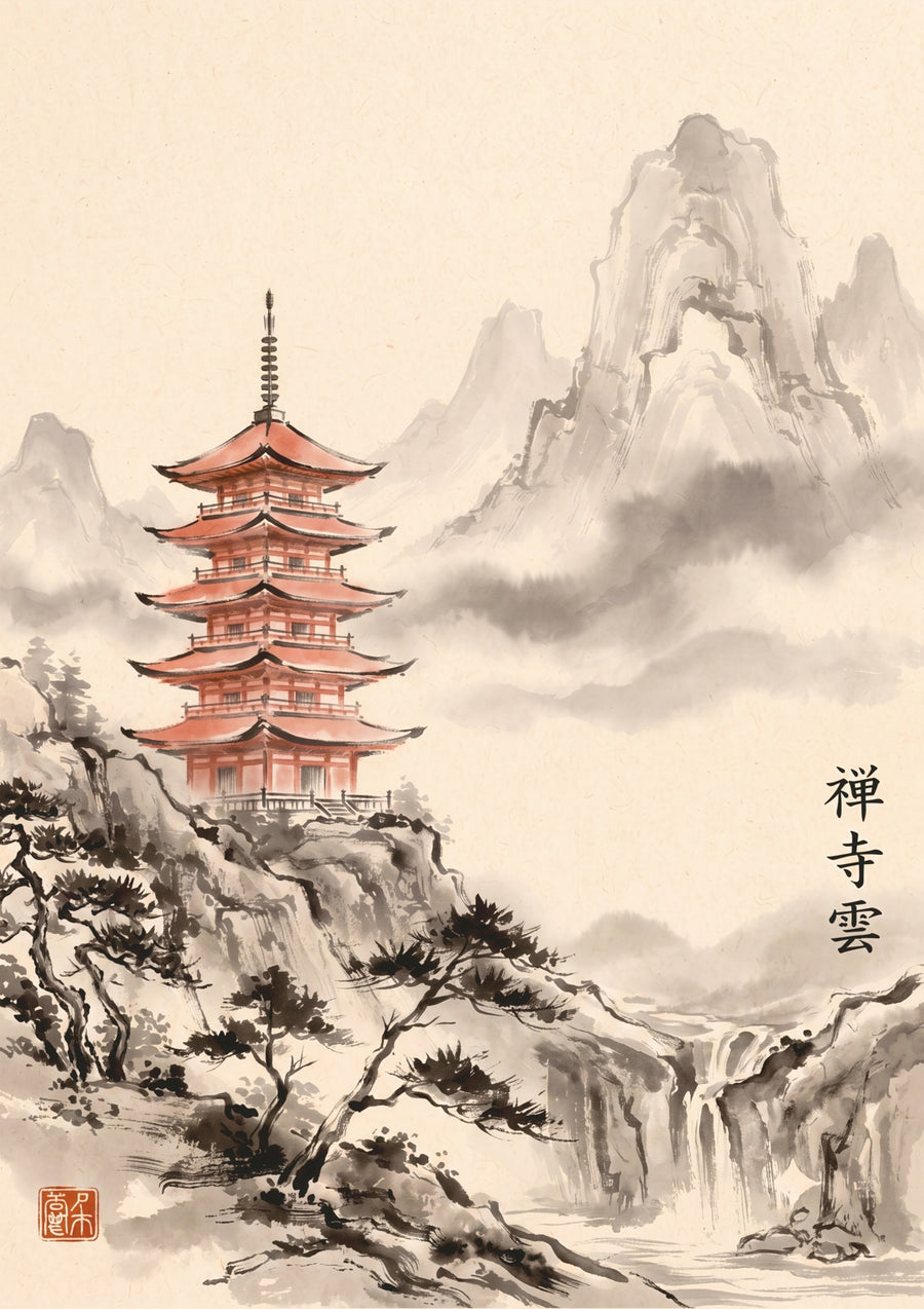 Pagoda - Print Only frame