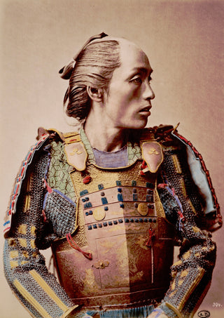 Samurai in Armour, 1870 print