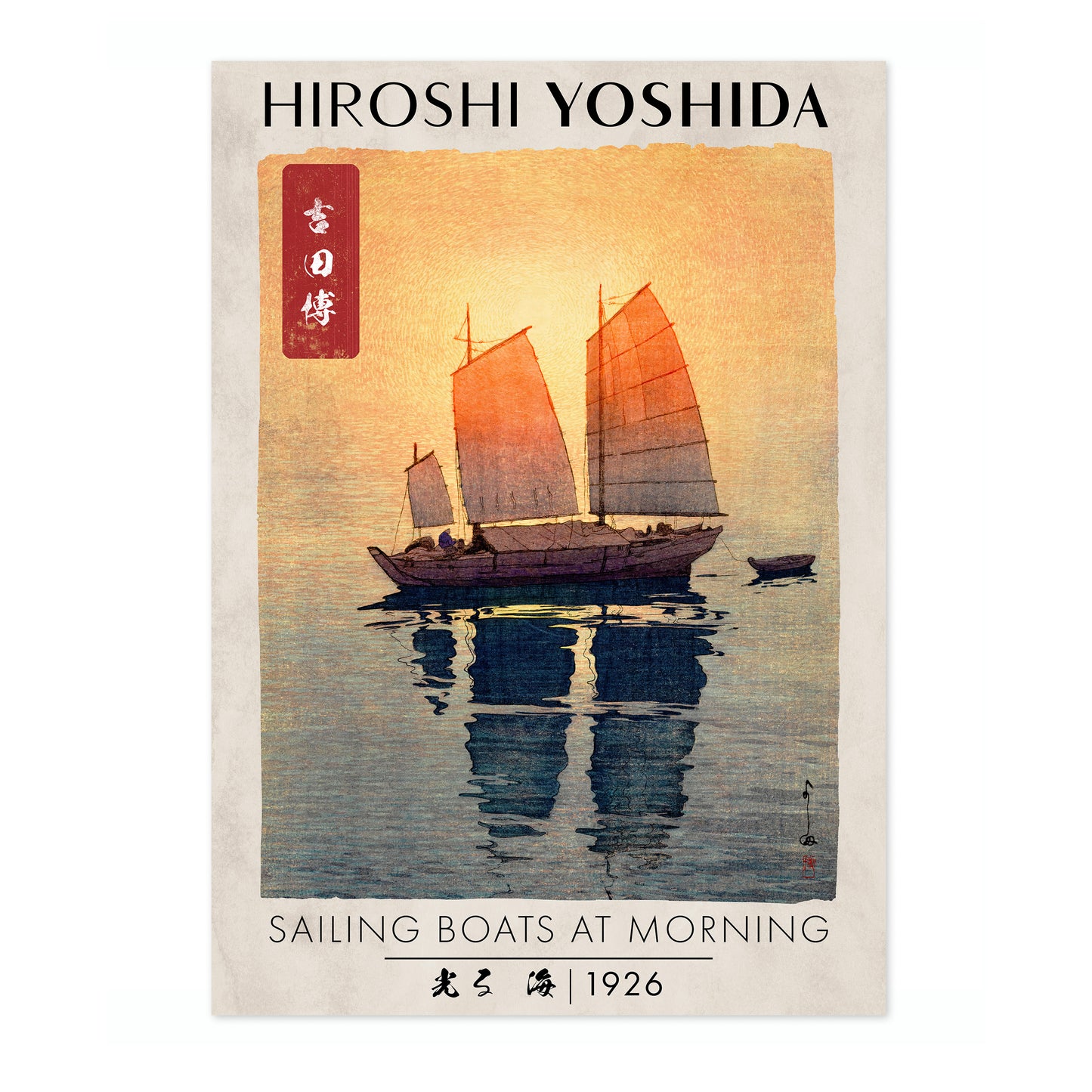 Segelbåtar på morgonen