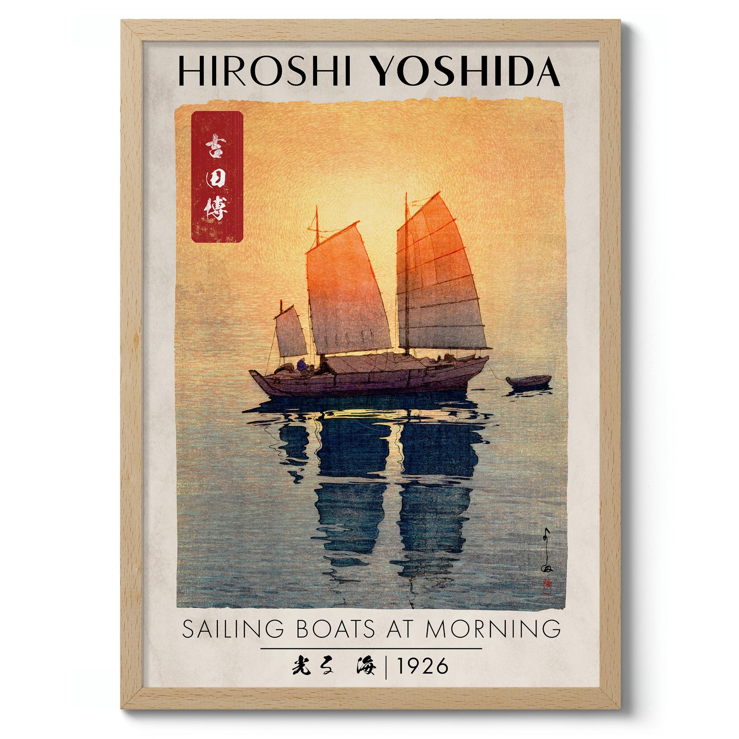 Segelbåtar på morgonen