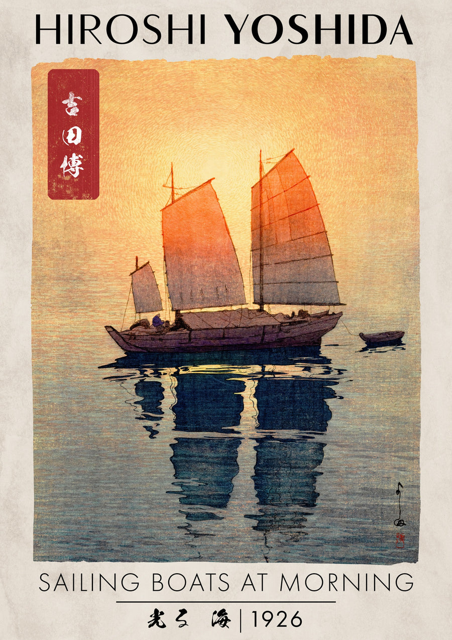 Sailing Boats at Morning - Print Only frame