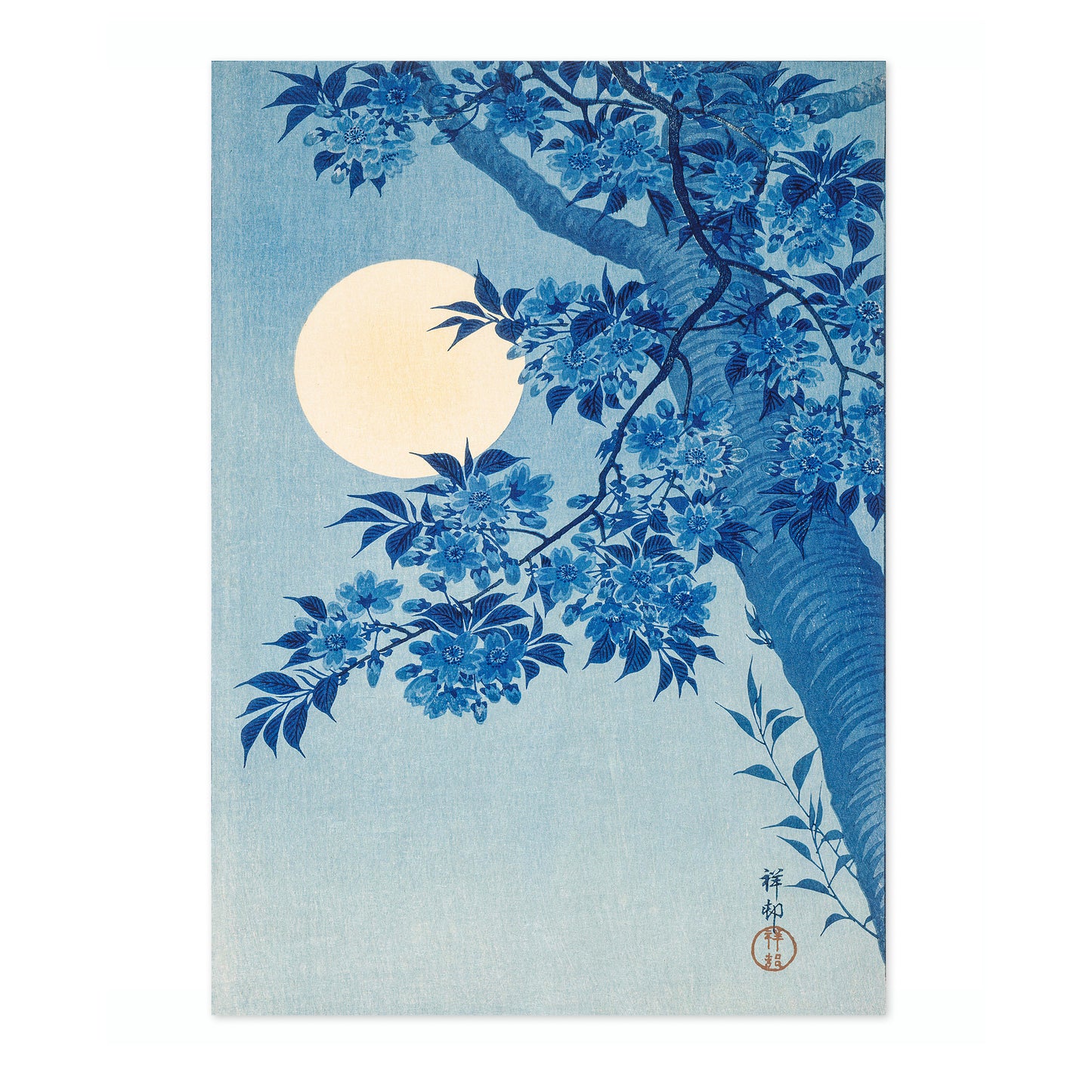 Blossoming Cherry on a Moonlit Night