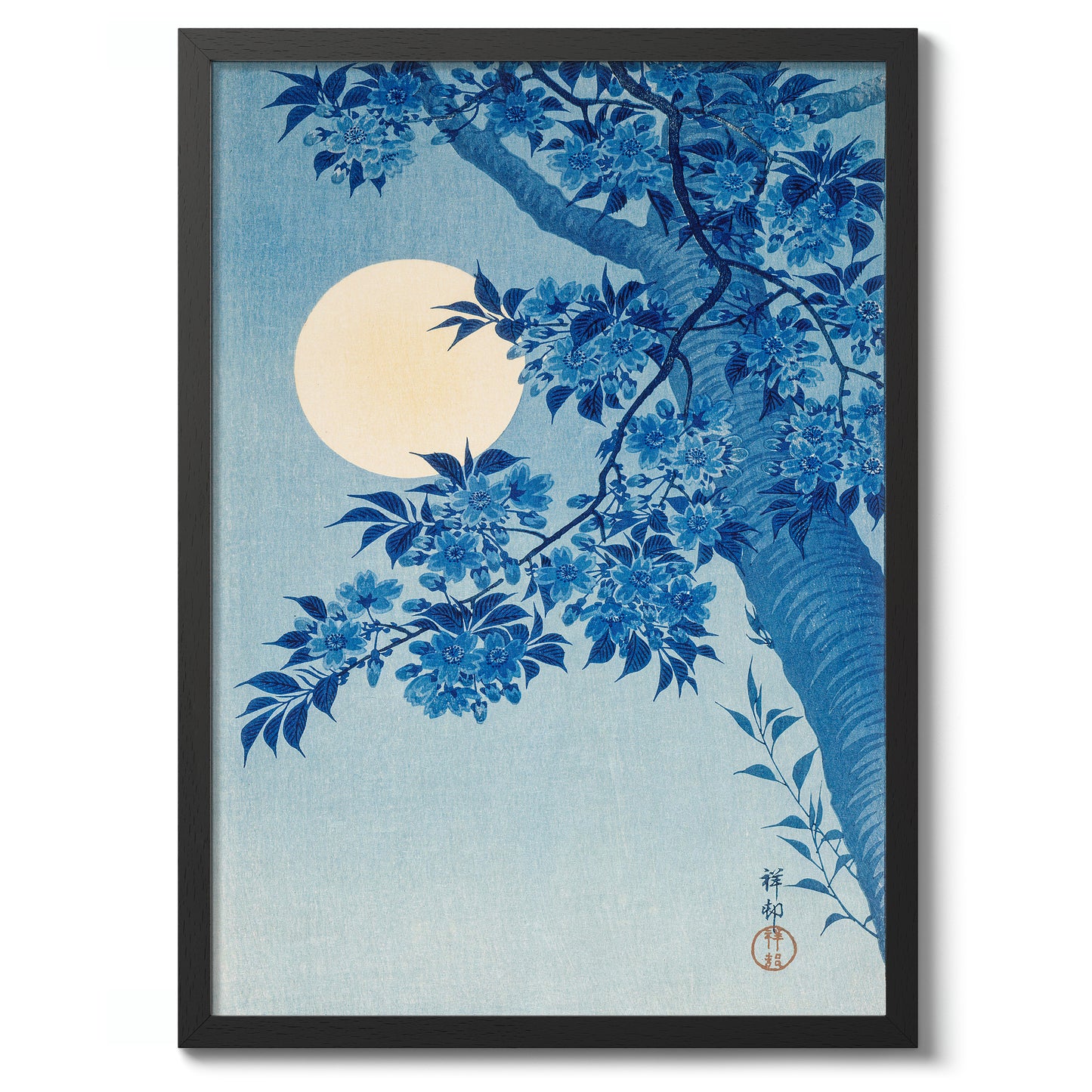 Blossoming Cherry on a Moonlit Night