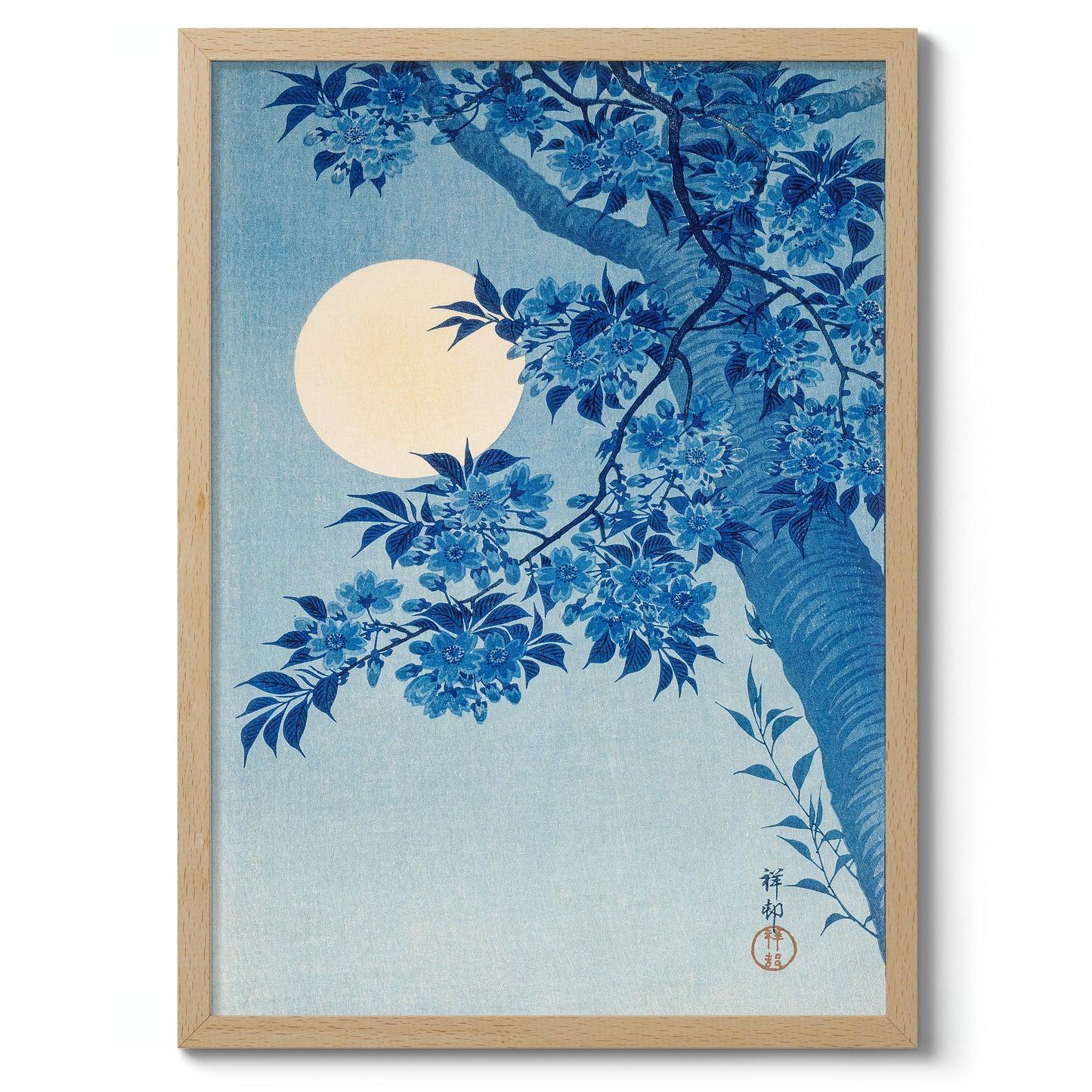 Blossoming Cherry on a Moonlit Night