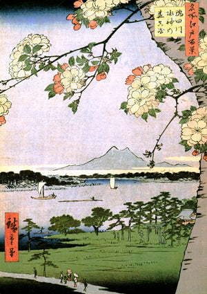 Blossom de printemps en gravure sur bois