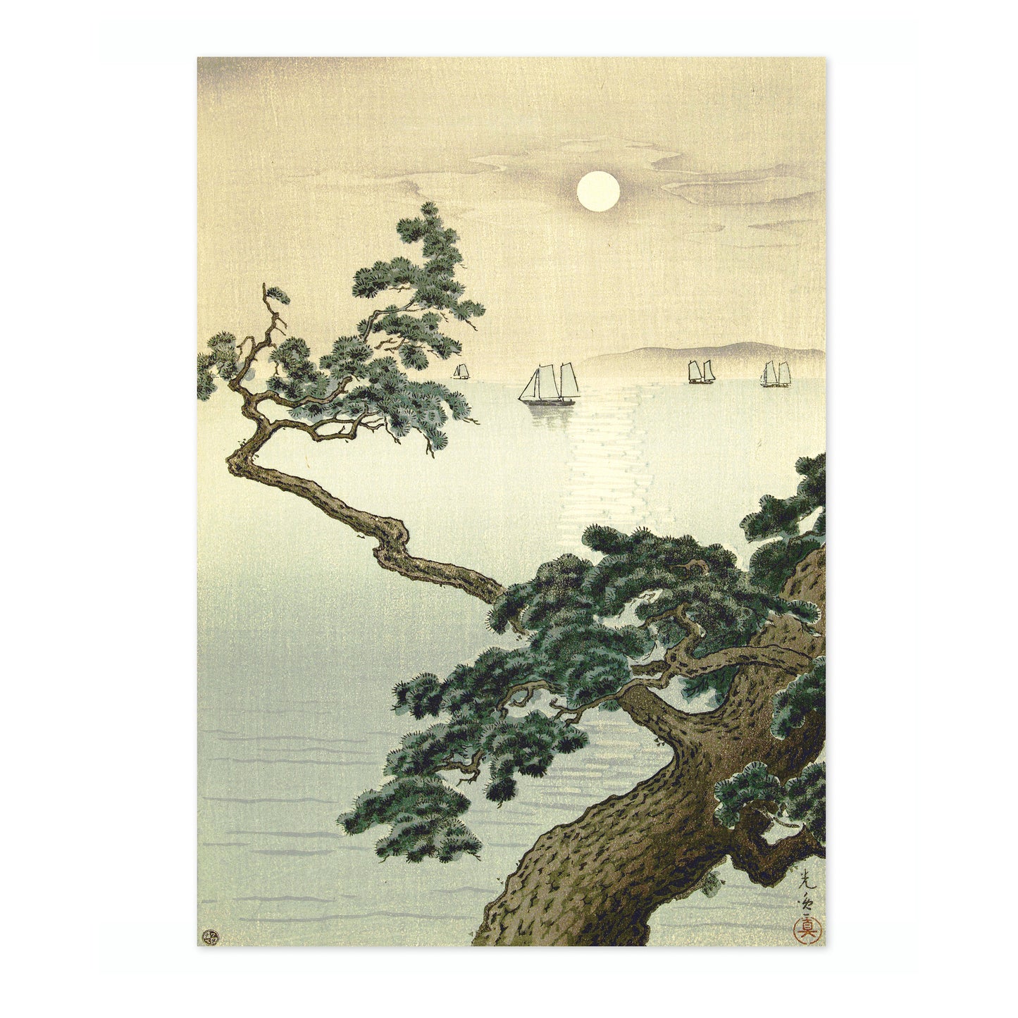 Volle Maan bij Akashi Strand