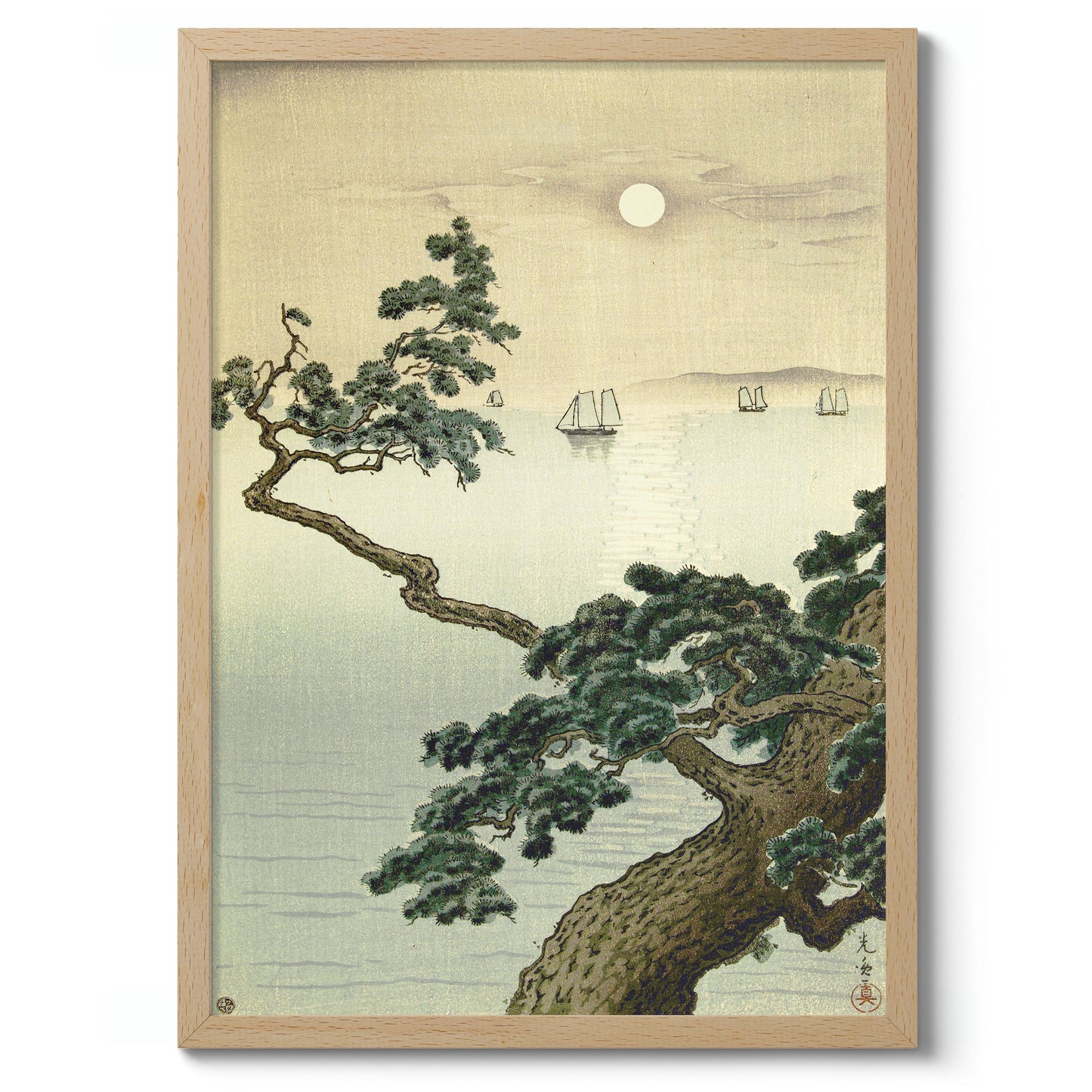 Volle Maan bij Akashi Strand