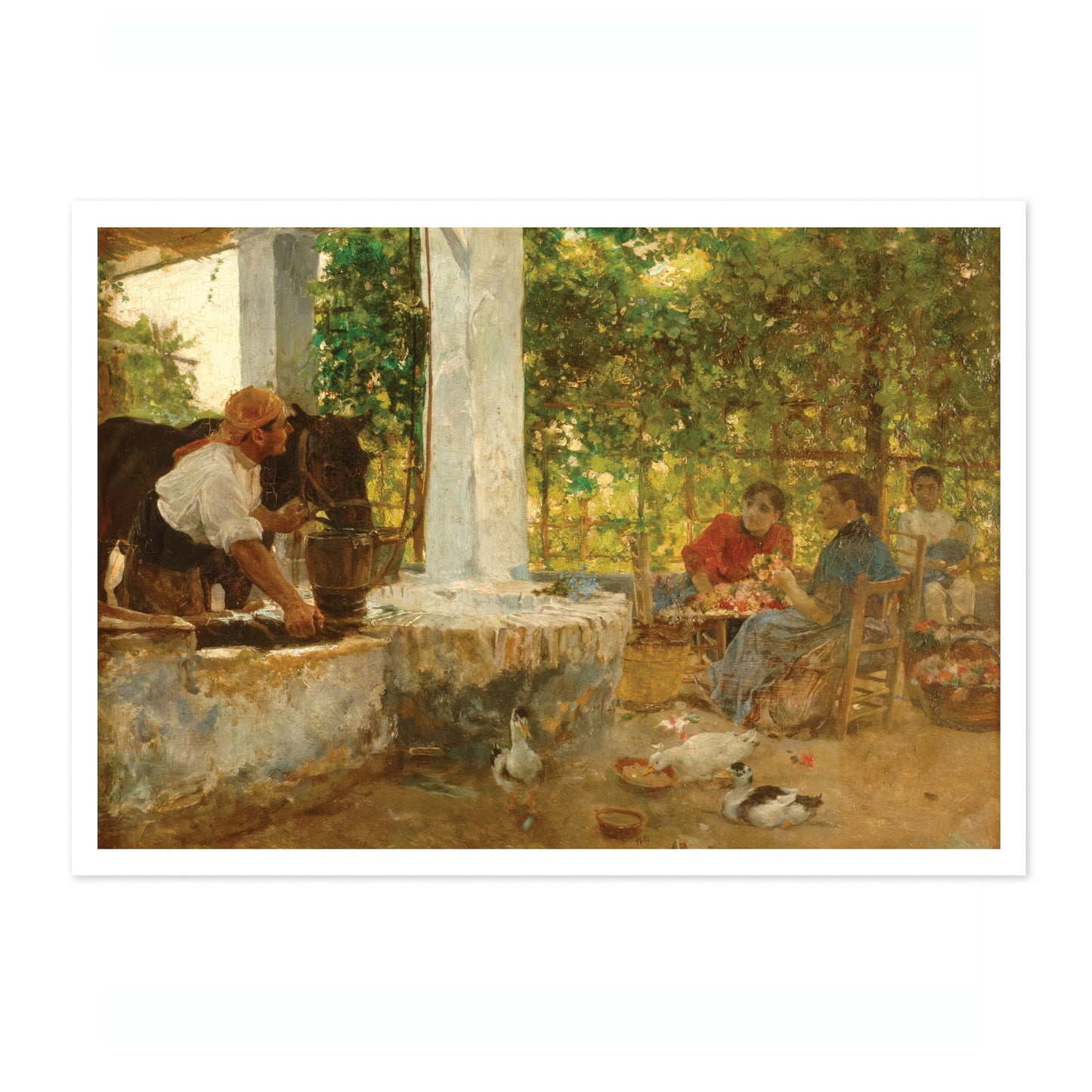 Figures Under a Bower, Florists