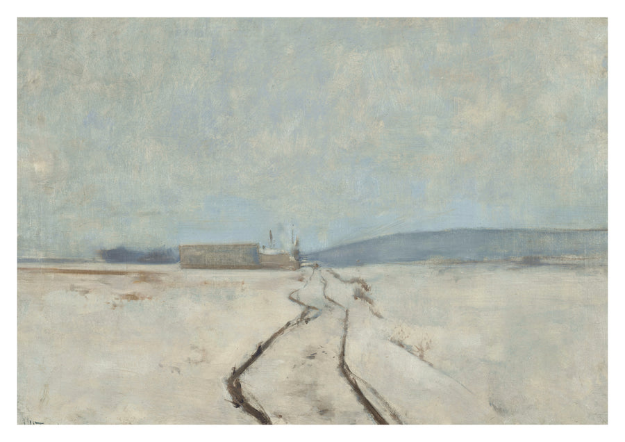 Along the River, Winter - Print Only frame
