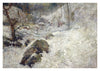 Horseneck Brook in de winter print