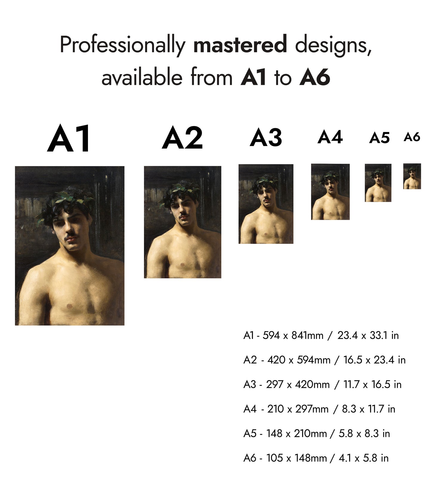 Man som bär lagerkrans