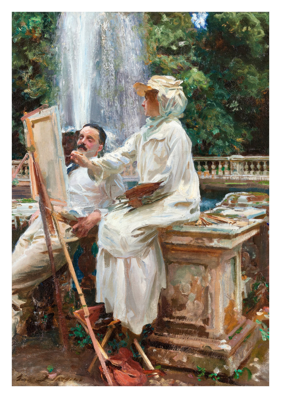 Fontänen, Villa Torlonia - Frascati, Italien - Print Only frame
