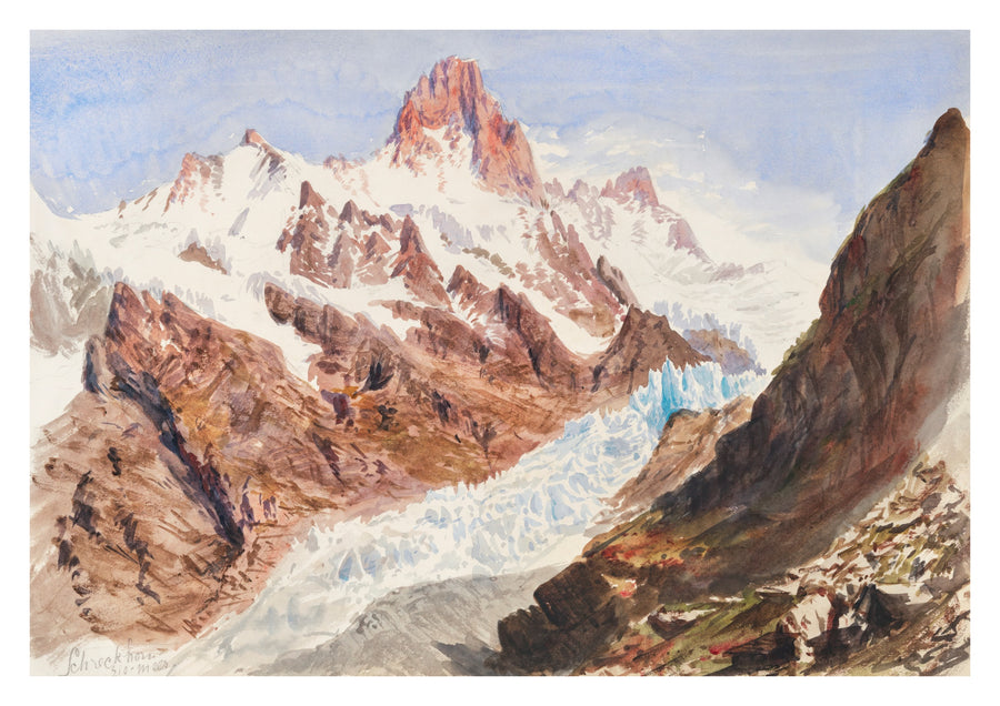 Schreckhorn, Eismeer - Print Only frame