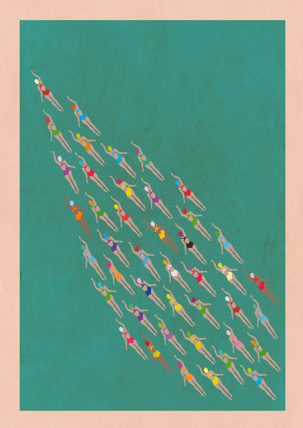 Racing Swimmers