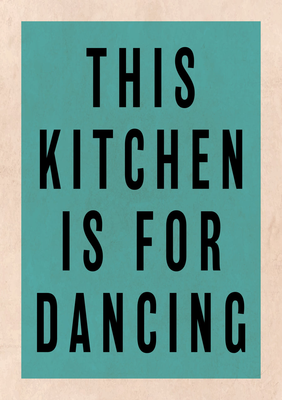 This Kitchen Teal - Print Only frame