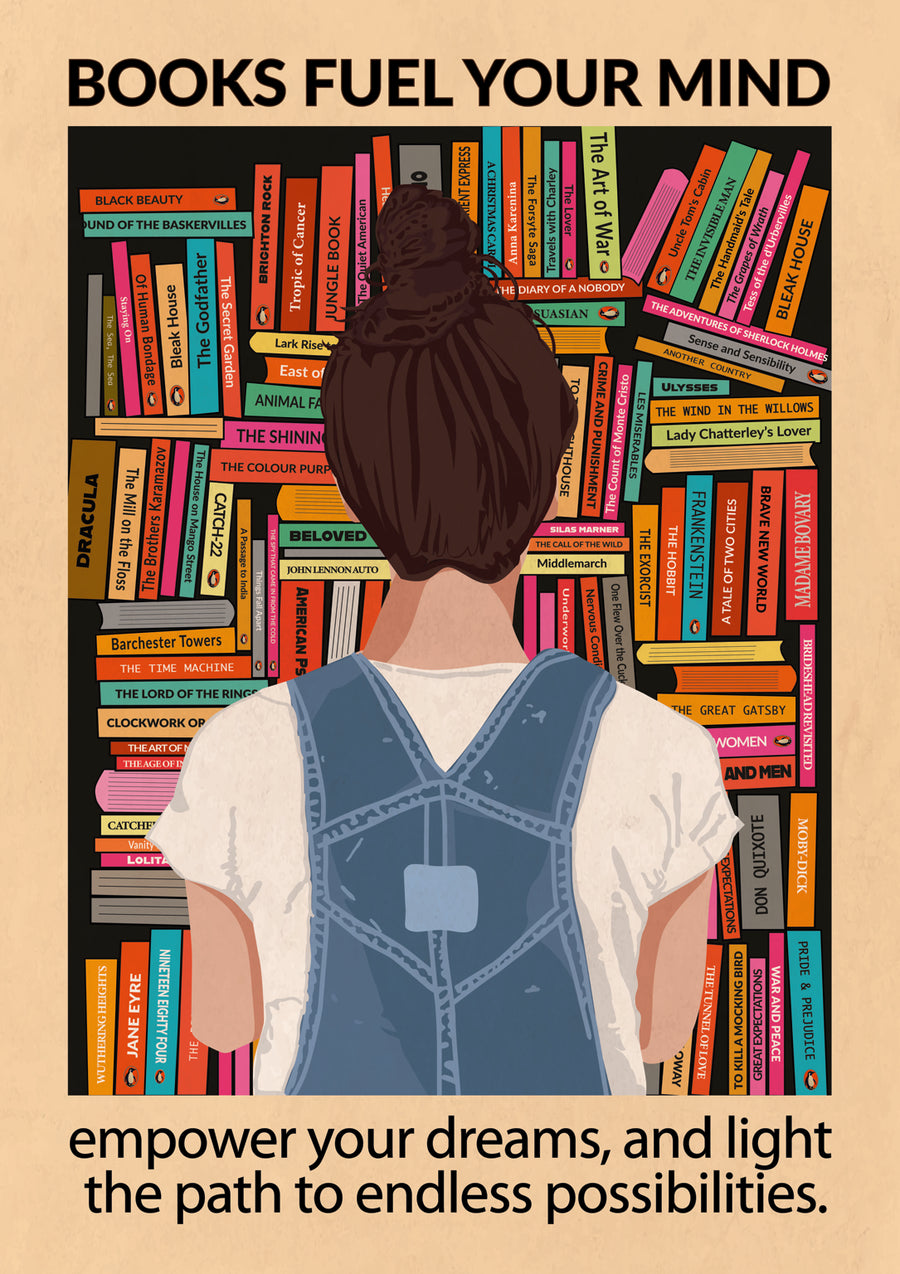 Books Fuel Your Mind - Print Only frame