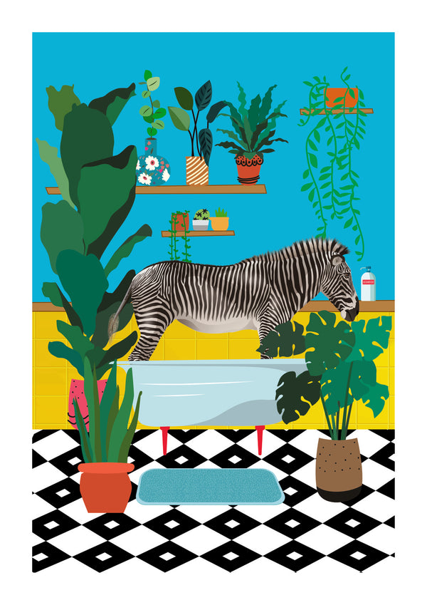 Zebra Bathtime
