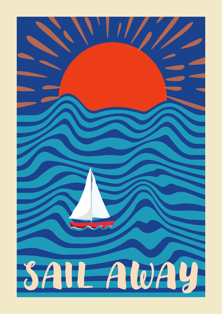Sail Away - Print Only frame