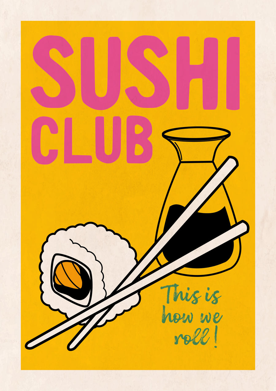 Sushi Club - Print Only frame