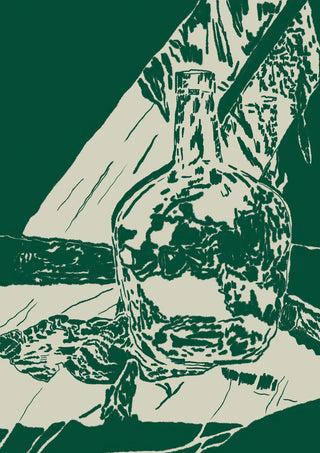 De glazen vaas print