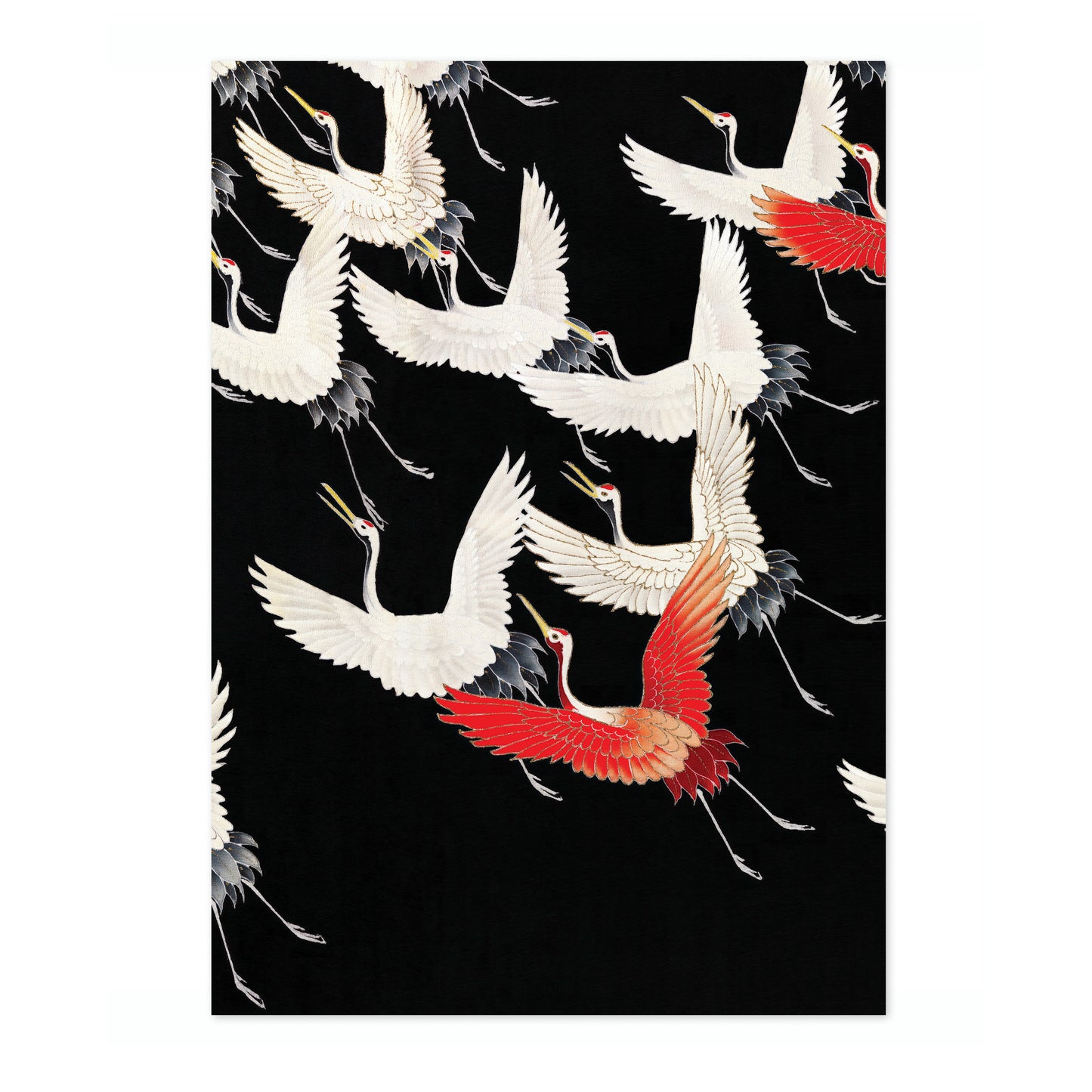 Japanese Flock of Cranes