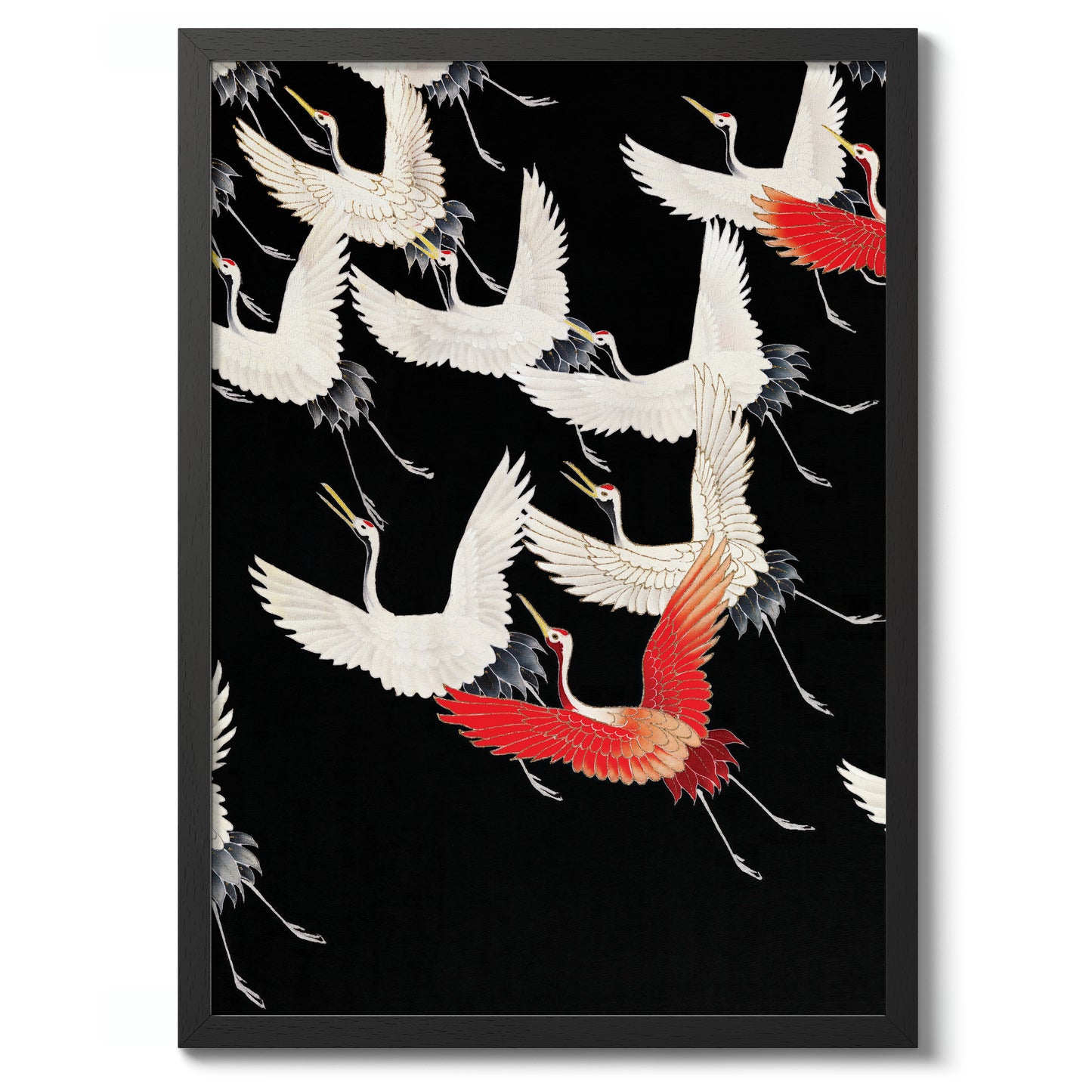 Japanese Flock of Cranes