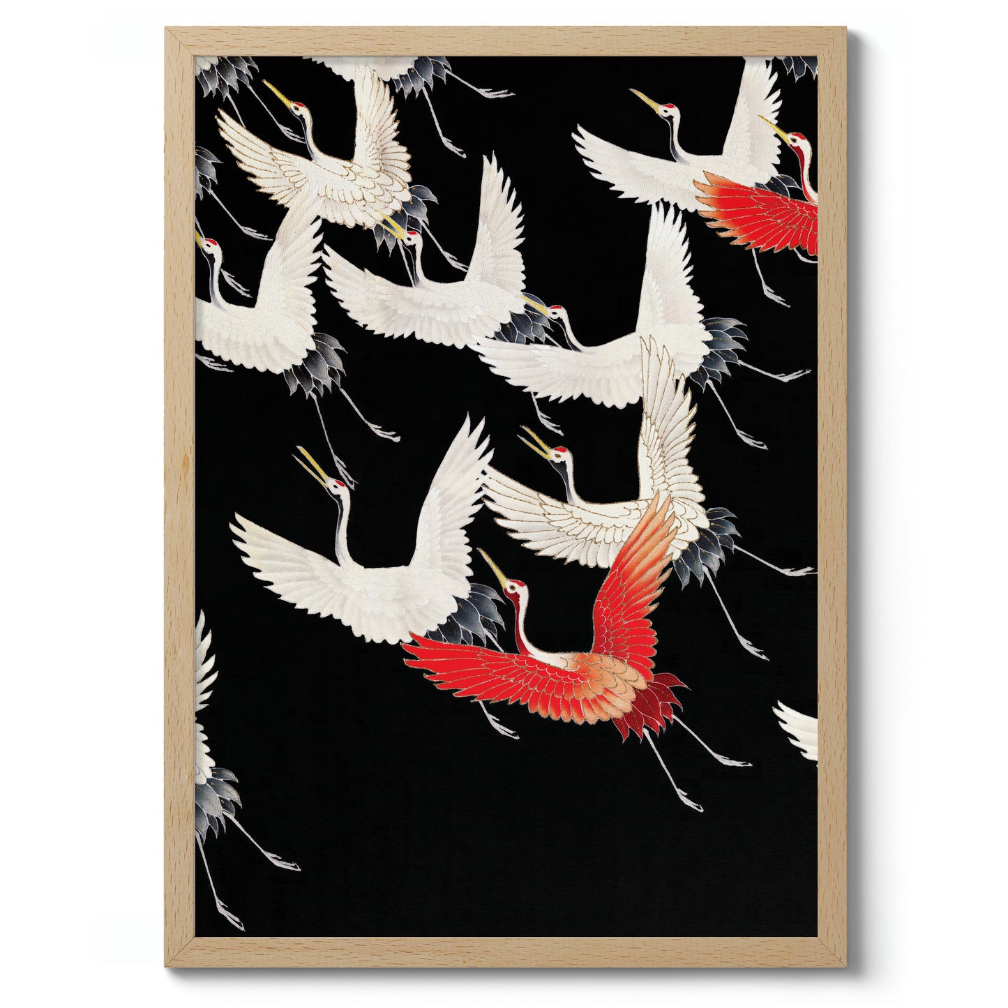 Japanese Flock of Cranes