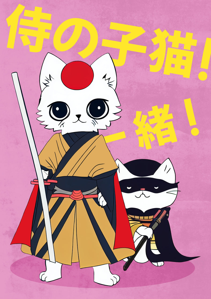 Samurai Kittens - Print Only frame