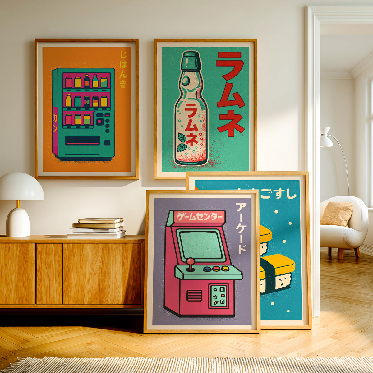 Japanische Galeriewand