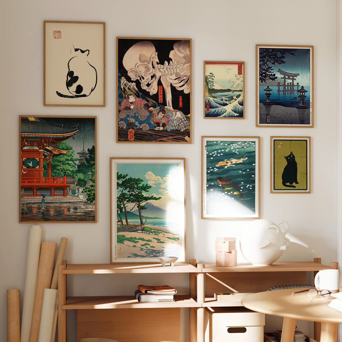 Japanse galerijmuur