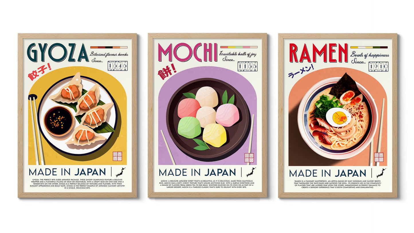 Japansk mat - Set om 3