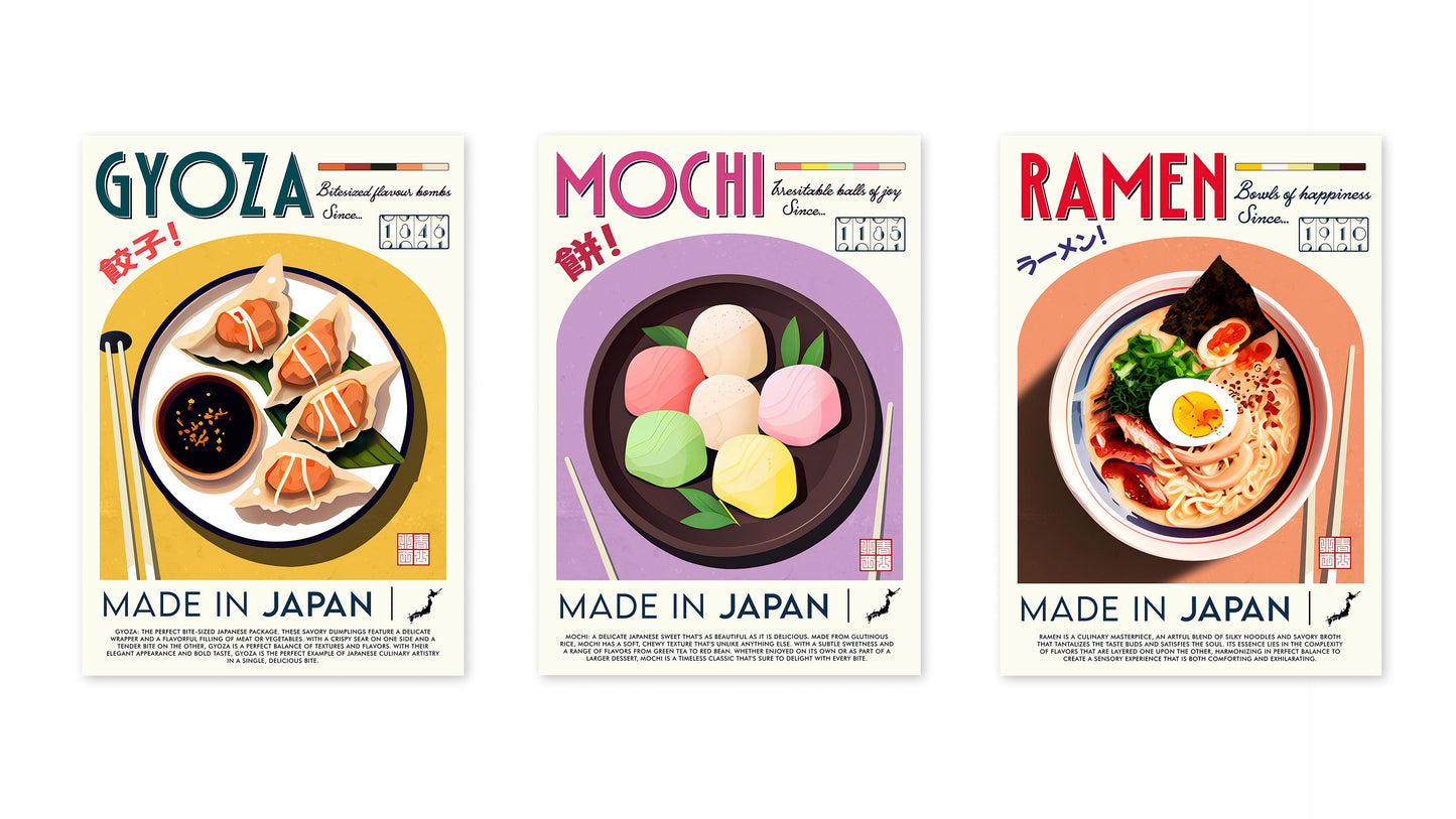 Japansk mat - Set om 3