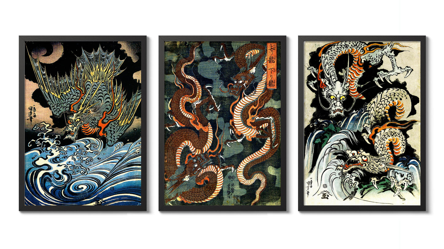 Japanska drakar - Set om 3