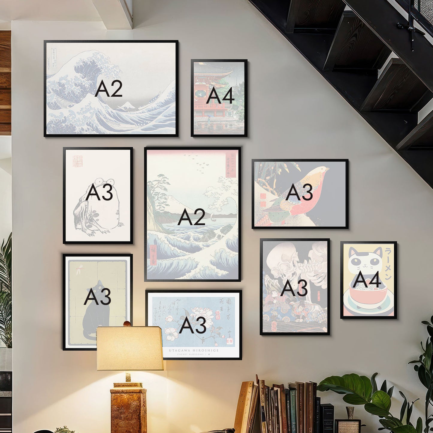 Mur de galerie japonais mixte