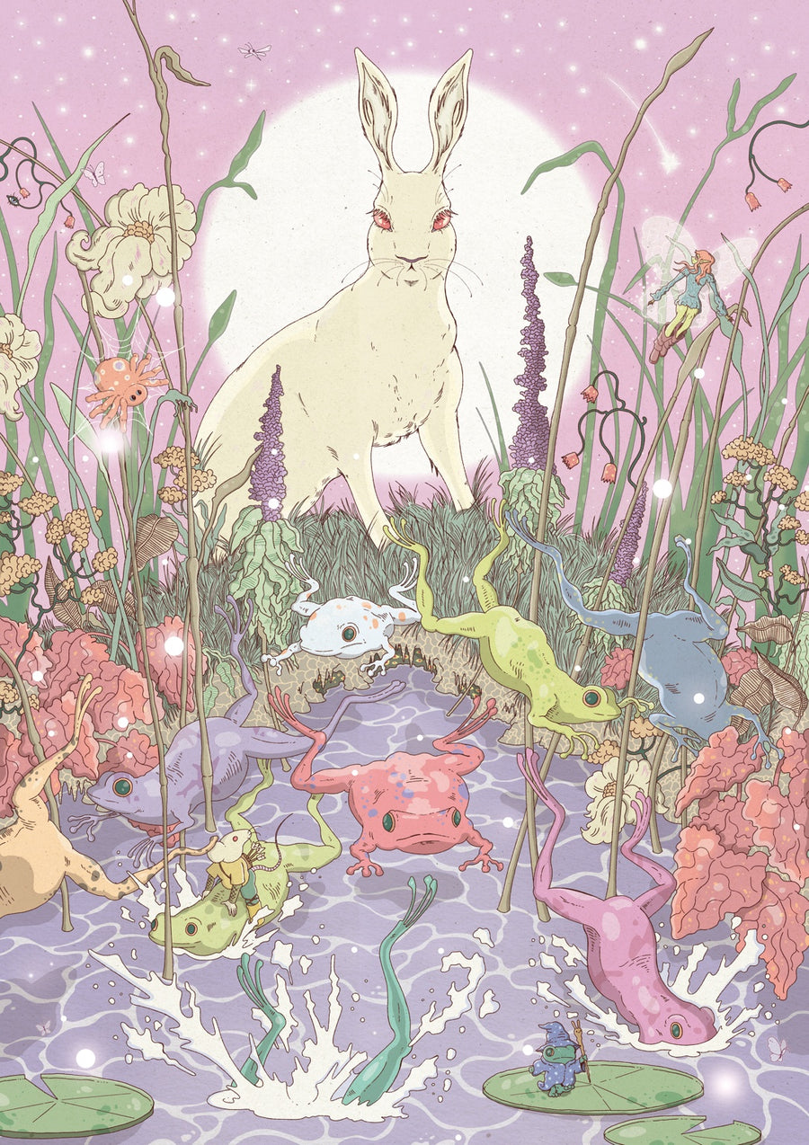 The Hare and the Frogs - Print Only frame