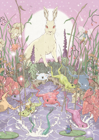 The Hare and the Frogs print