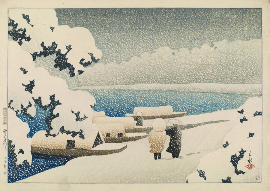 Snö vid Hashidate - Print Only frame