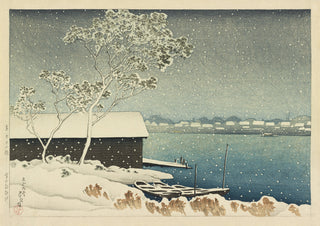 Snow at Shirahige print