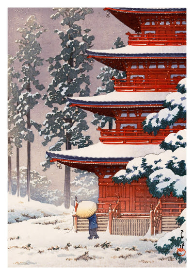 Saishoin-tempel i snö