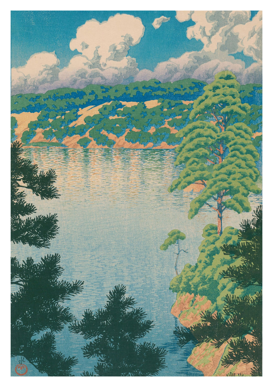 Akisu-sjön, Akita - Print Only frame