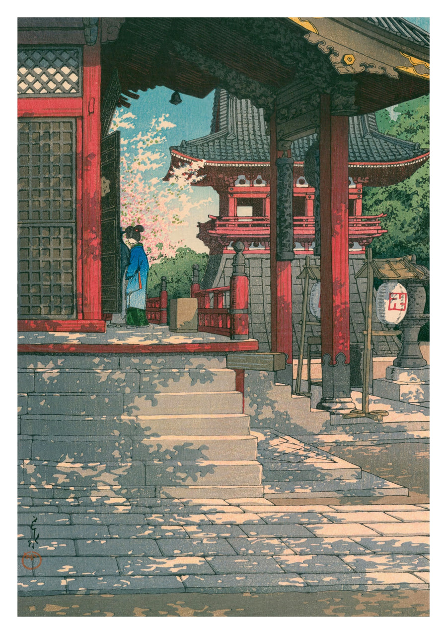 Meguro Fudo-tempel - Print Only frame