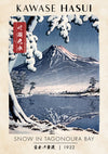 Snow in Tagonoura Bay print