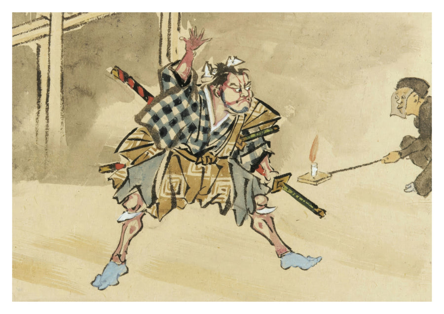 Scène uit een Kabuki-voorstelling - Print Only frame