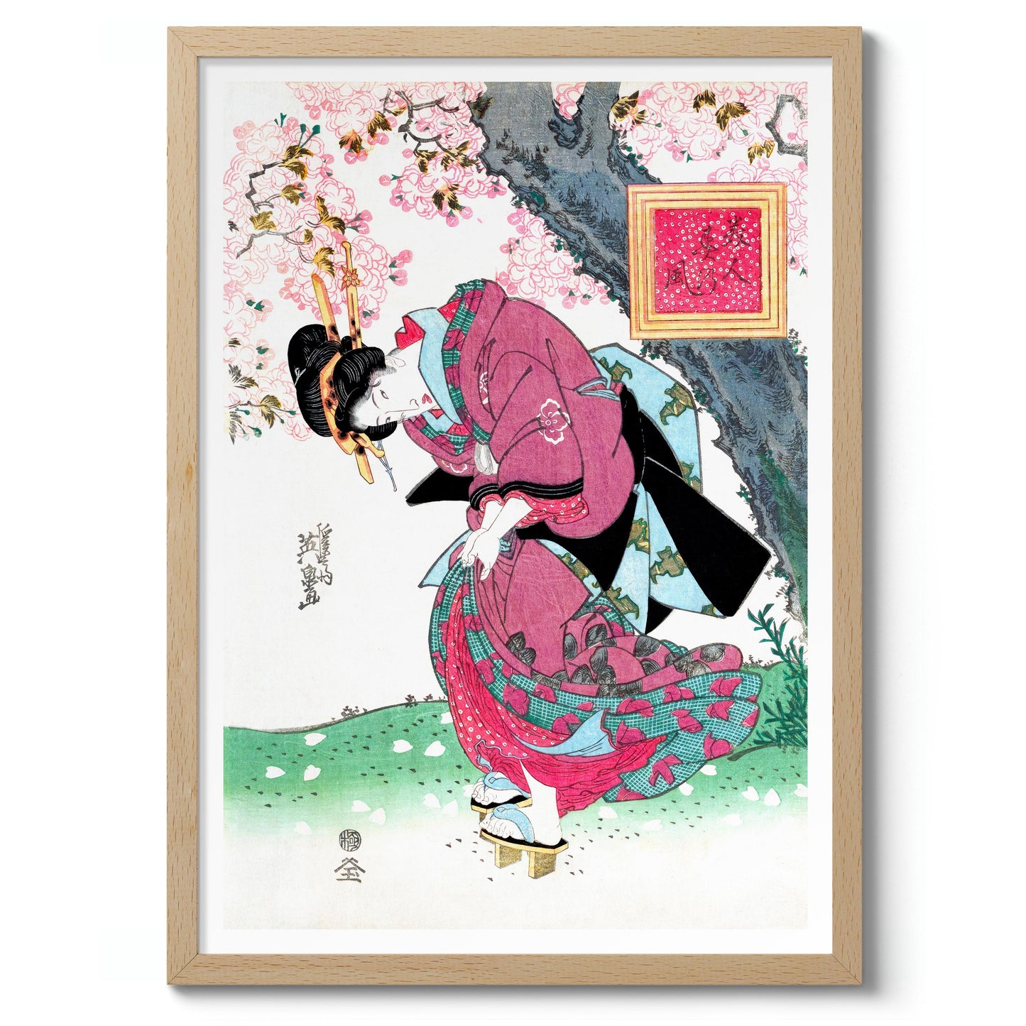 Japanese Woman & Cherry Blossom