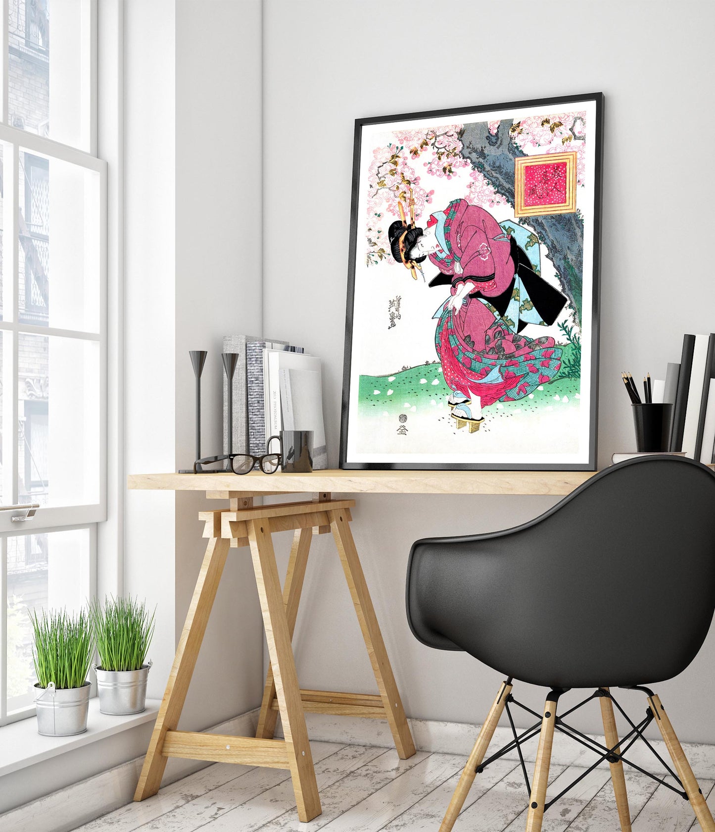 Japanese Woman & Cherry Blossom